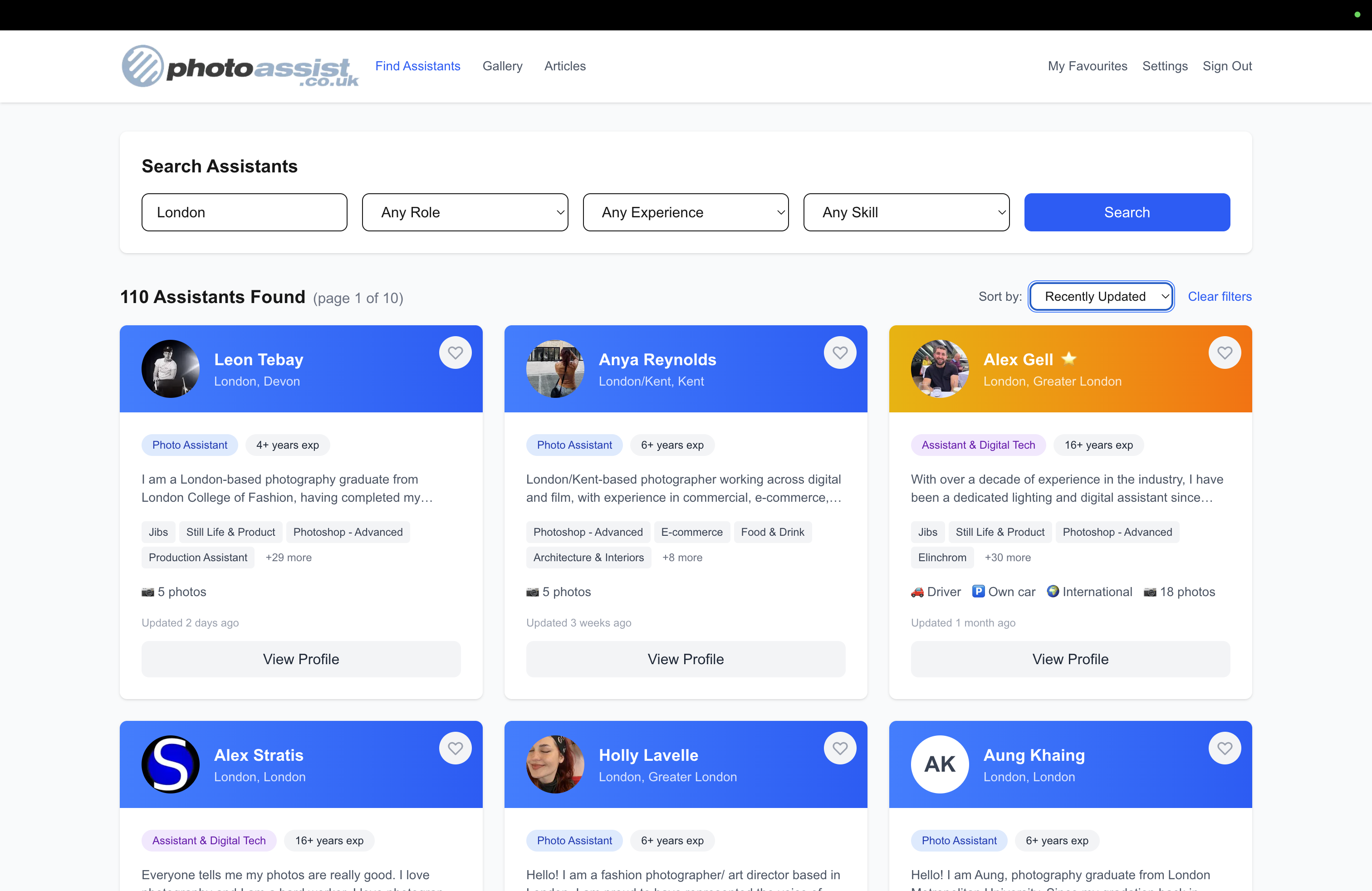 PhotoAssist — photographer marketplace